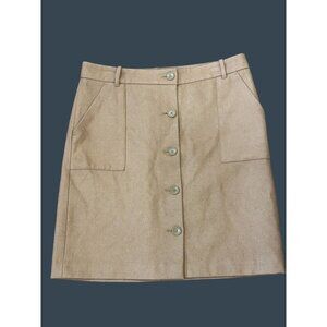 Eddie Bauer Camel Wool Pencil lined Skirt Mercier Fit Classic Women's 8Tall